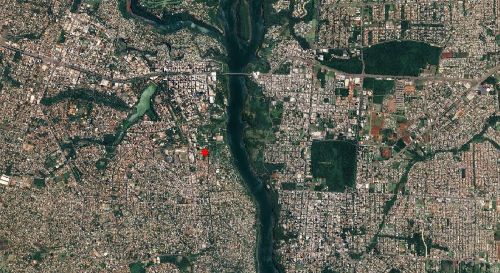 Mapa: ponto em Ciudad del Este, Paraguai